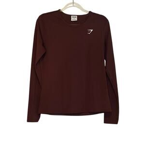 Gymshark Burgundy Wine Berry Long Sleeve M